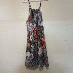 SHEIN Multi-Color Paisley Halter Maxi Dress